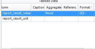 Added '--' text for Values After the Report Value