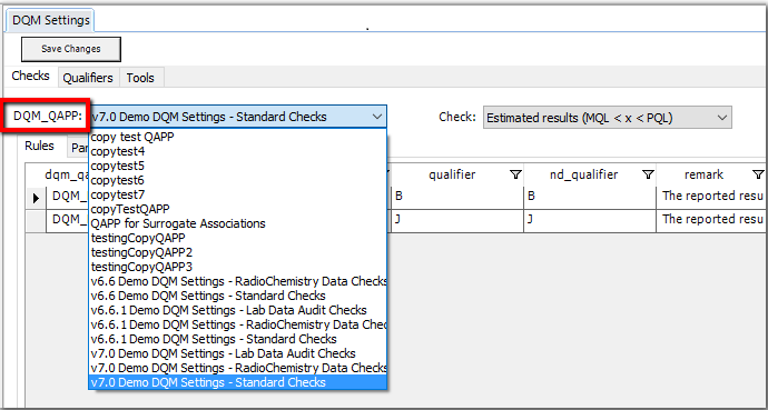 DQM_QAPP-Drop-Down-on-Settings