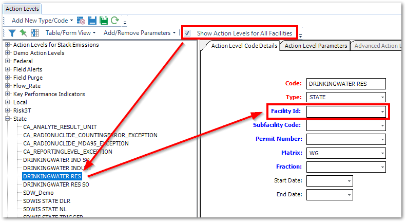 PRO_Action-Levels-Checkbox-FacilityID-blank