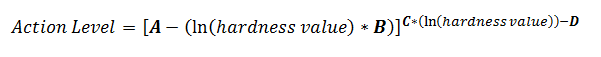 PRO_Action-Levels-Hardness-Calc-Equation