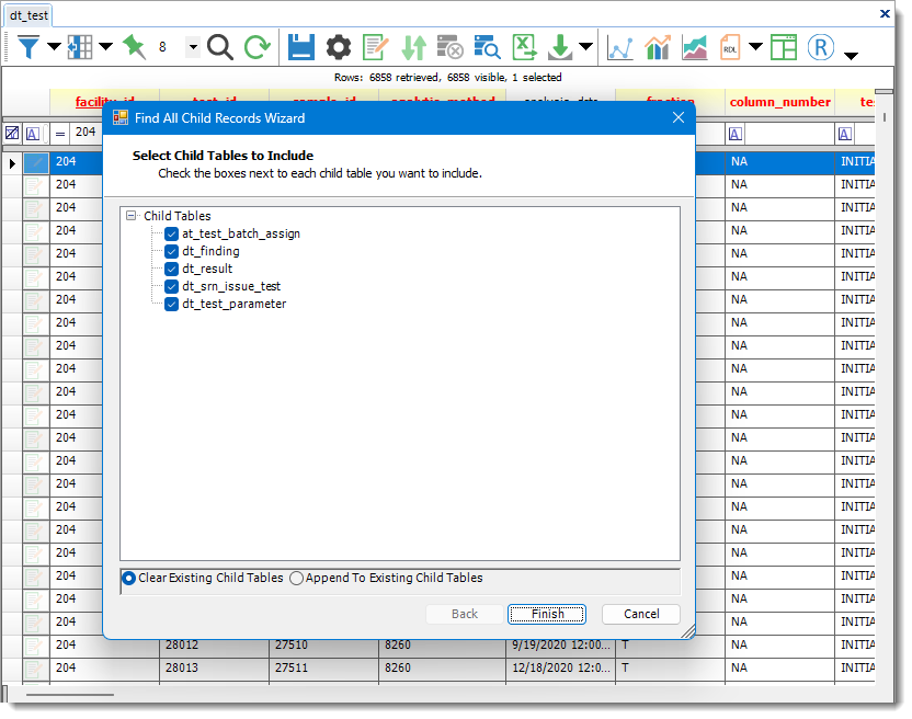 PRO_Table-Child-Records-Wizard